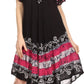 Sakkas Elisha Mid Length Batik Caftan Embroidered Cap Sleeves Floral Pattern