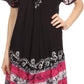 Sakkas Elisha Mid Length Batik Caftan Embroidered Cap Sleeves Floral Pattern