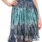Sakkas Ganya Mid Length Ruffled Bottom Sleeveless Ombre Tie Dye Wash Batik Dress