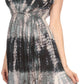 Sakkas Ganya Mid Length Ruffled Bottom Sleeveless Ombre Tie Dye Wash Batik Dress
