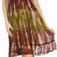 Sakkas Ganya Mid Length Ruffled Bottom Sleeveless Ombre Tie Dye Wash Batik Dress