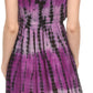 Sakkas Ganya Mid Length Ruffled Bottom Sleeveless Ombre Tie Dye Wash Batik Dress