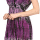 Sakkas Ganya Mid Length Ruffled Bottom Sleeveless Ombre Tie Dye Wash Batik Dress