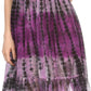 Sakkas Ganya Mid Length Ruffled Bottom Sleeveless Ombre Tie Dye Wash Batik Dress