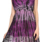 Sakkas Ganya Mid Length Ruffled Bottom Sleeveless Ombre Tie Dye Wash Batik Dress