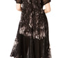 Sakkas Ronny Lace Embroidered Cap Sleeve Tie Dye Wash Caftan Dress / Cover Up