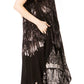 Sakkas Ronny Lace Embroidered Cap Sleeve Tie Dye Wash Caftan Dress / Cover Up