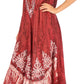 Sakkas Ronny Lace Embroidered Cap Sleeve Tie Dye Wash Caftan Dress / Cover Up
