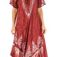 Sakkas Ronny Lace Embroidered Cap Sleeve Tie Dye Wash Caftan Dress / Cover Up