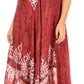 Sakkas Ronny Lace Embroidered Cap Sleeve Tie Dye Wash Caftan Dress / Cover Up