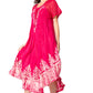 Sakkas Ronny Lace Embroidered Cap Sleeve Tie Dye Wash Caftan Dress / Cover Up
