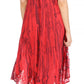 Sakkas Ronny Lace Embroidered Cap Sleeve Tie Dye Wash Caftan Dress / Cover Up