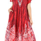 Sakkas Ronny Lace Embroidered Cap Sleeve Tie Dye Wash Caftan Dress / Cover Up