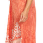 Sakkas Ronny Lace Embroidered Cap Sleeve Tie Dye Wash Caftan Dress / Cover Up