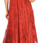 Sakkas Ronny Lace Embroidered Cap Sleeve Tie Dye Wash Caftan Dress / Cover Up