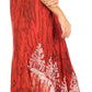 Sakkas Ronny Lace Embroidered Cap Sleeve Tie Dye Wash Caftan Dress / Cover Up
