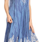 Sakkas Ronny Lace Embroidered Cap Sleeve Tie Dye Wash Caftan Dress / Cover Up