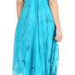 Sakkas Ronny Lace Embroidered Cap Sleeve Tie Dye Wash Caftan Dress / Cover Up