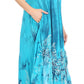 Sakkas Ronny Lace Embroidered Cap Sleeve Tie Dye Wash Caftan Dress / Cover Up
