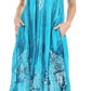 Sakkas Ronny Lace Embroidered Cap Sleeve Tie Dye Wash Caftan Dress / Cover Up