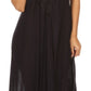 Sakkas Shasta Lace Embroidered Cap Sleeves Long Caftan Dress / Cover Up