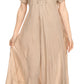 Sakkas Shasta Lace Embroidered Cap Sleeves Long Caftan Dress / Cover Up