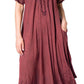 Sakkas Egan Women's Long Embroidered Caftan Dress / Cover Up With Embroidered Cap Sleeves