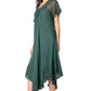 Sakkas Egan Women's Long Embroidered Caftan Dress / Cover Up With Embroidered Cap Sleeves