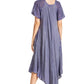 Sakkas Egan Women's Long Embroidered Caftan Dress / Cover Up With Embroidered Cap Sleeves