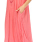Sakkas Egan Women's Long Embroidered Caftan Dress / Cover Up With Embroidered Cap Sleeves