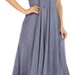 Sakkas Egan Women's Long Embroidered Caftan Dress / Cover Up With Embroidered Cap Sleeves