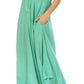 Sakkas Egan Women's Long Embroidered Caftan Dress / Cover Up With Embroidered Cap Sleeves
