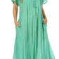 Sakkas Egan Women's Long Embroidered Caftan Dress / Cover Up With Embroidered Cap Sleeves