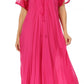 Sakkas Egan Women's Long Embroidered Caftan Dress / Cover Up With Embroidered Cap Sleeves