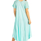 Sakkas Egan Women's Long Embroidered Caftan Dress / Cover Up With Embroidered Cap Sleeves