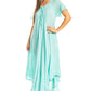 Sakkas Egan Women's Long Embroidered Caftan Dress / Cover Up With Embroidered Cap Sleeves