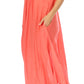 Sakkas Egan Women's Long Embroidered Caftan Dress / Cover Up With Embroidered Cap Sleeves