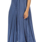 Sakkas Egan Women's Long Embroidered Caftan Dress / Cover Up With Embroidered Cap Sleeves