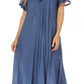 Sakkas Egan Women's Long Embroidered Caftan Dress / Cover Up With Embroidered Cap Sleeves