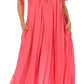 Sakkas Egan Women's Long Embroidered Caftan Dress / Cover Up With Embroidered Cap Sleeves