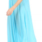 Sakkas Egan Women's Long Embroidered Caftan Dress / Cover Up With Embroidered Cap Sleeves