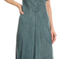 Sakkas Egan Women's Long Embroidered Caftan Dress / Cover Up With Embroidered Cap Sleeves