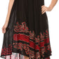 Sakkas Gasha Sleeveless Mid Length Caftan Dress With Embroidery Details And V Neck