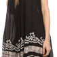 Sakkas Gasha Sleeveless Mid Length Caftan Dress With Embroidery Details And V Neck