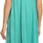 Sakkas Gasha Sleeveless Mid Length Caftan Dress With Embroidery Details And V Neck