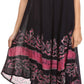 Sakkas Gasha Sleeveless Mid Length Caftan Dress With Embroidery Details And V Neck
