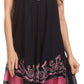 Sakkas Gasha Sleeveless Mid Length Caftan Dress With Embroidery Details And V Neck