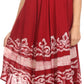 Sakkas Gasha Sleeveless Mid Length Caftan Dress With Embroidery Details And V Neck