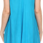 Sakkas Alechia Mid Length Tank Top Sleeveless Embroidered Caftan Dress / Cover Up