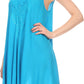 Sakkas Alechia Mid Length Tank Top Sleeveless Embroidered Caftan Dress / Cover Up
